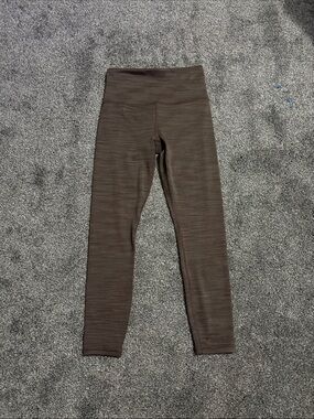 Athleta High-Waisted Ribbed Leggings - Chocolate Brown